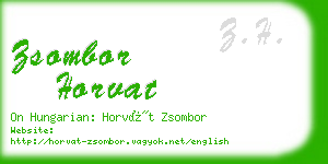 zsombor horvat business card